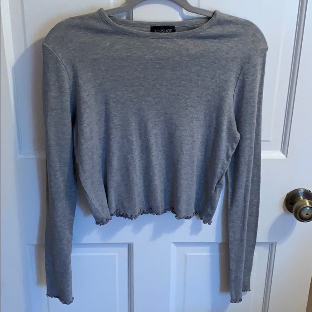 Topshop long sleeve crop top